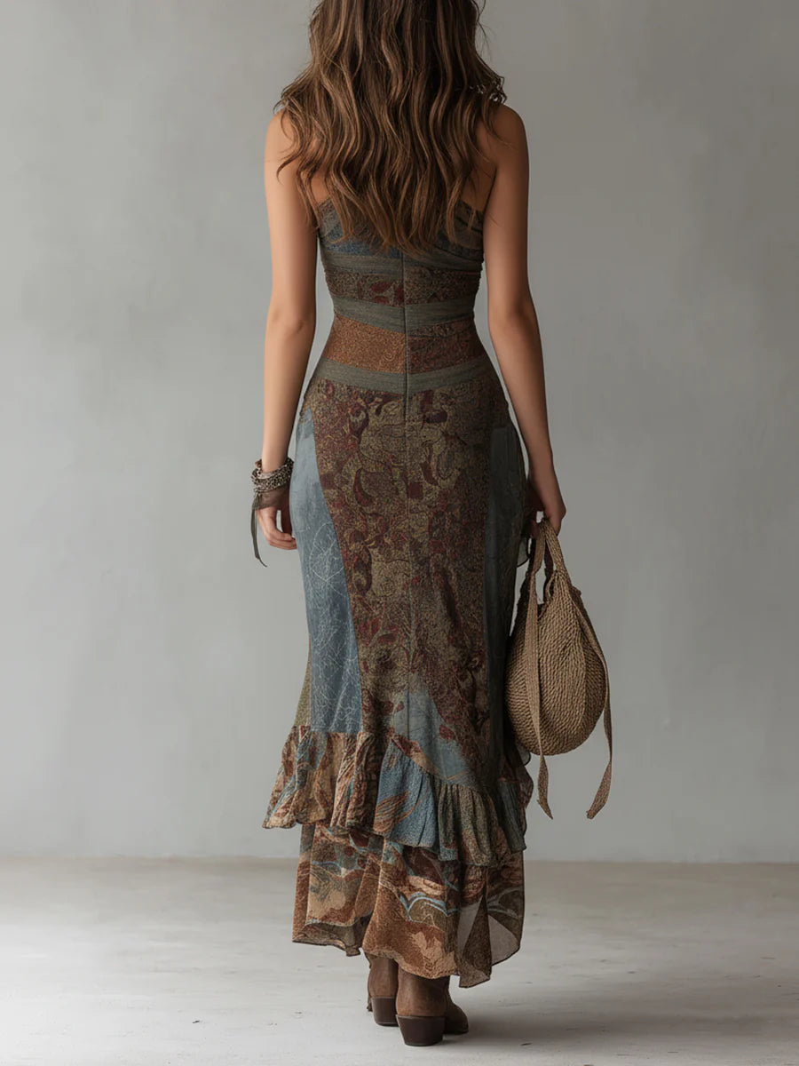 Mari | Vestido largo asimétrico