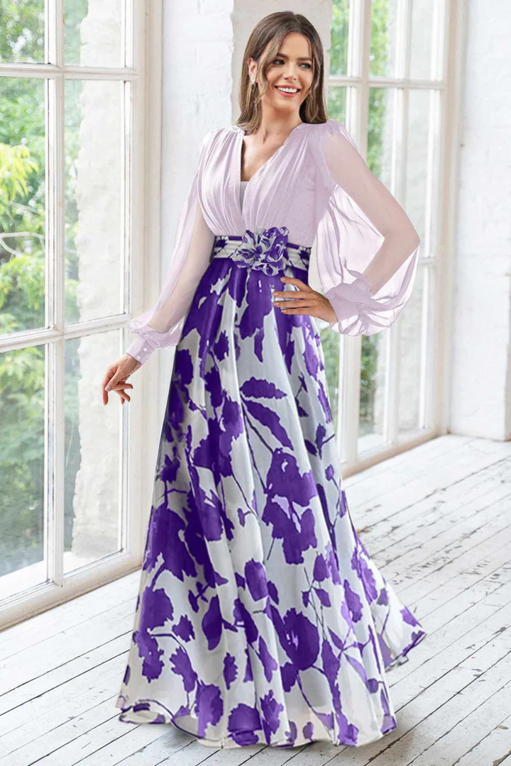 Valentina | Vestido largo floral elegante