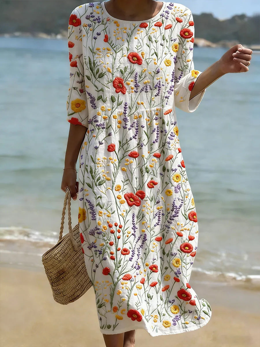 Christina | Vestido largo floral elegante