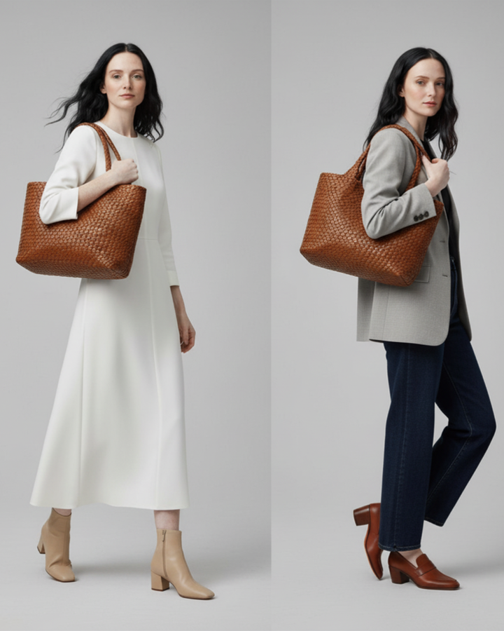 Patrimonio | Bolso tote de cuero hecho a mano Lana