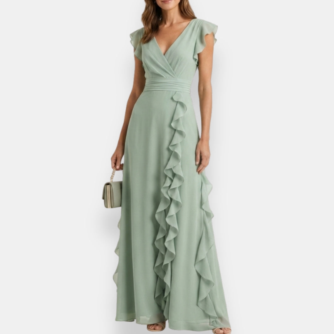 Prune | Vestido de ceremonia con volantes