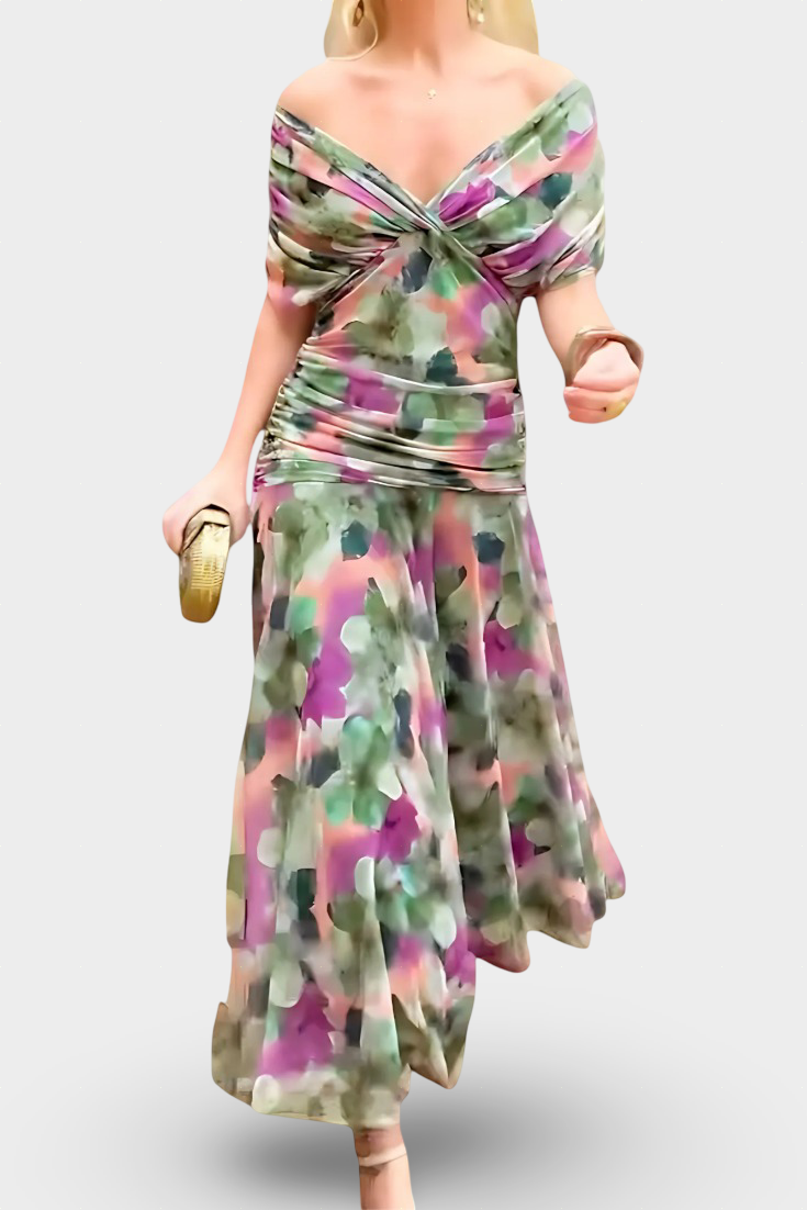Florendra | Vestido largo floral elegante