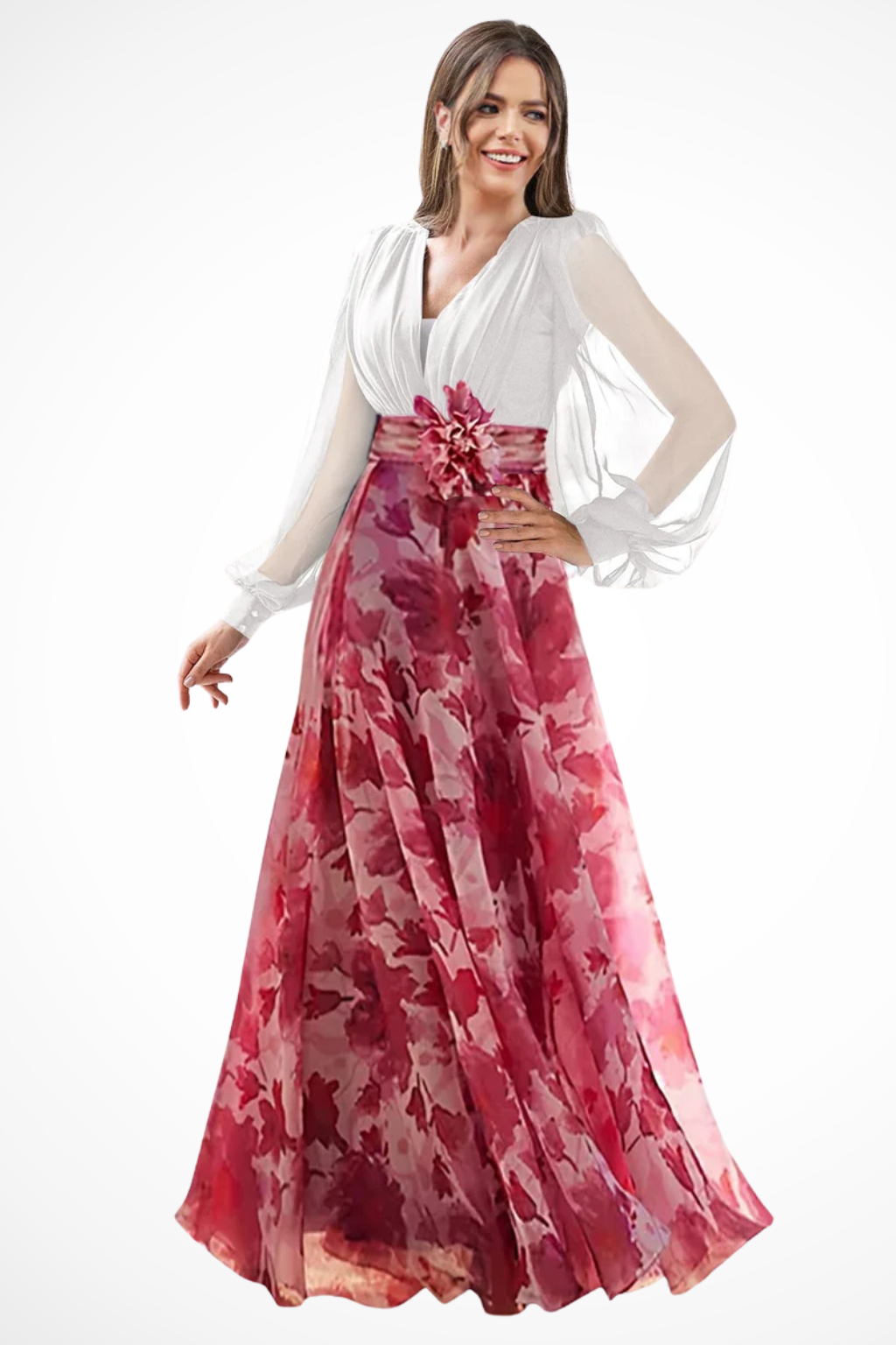 Valentina | Vestido largo floral elegante