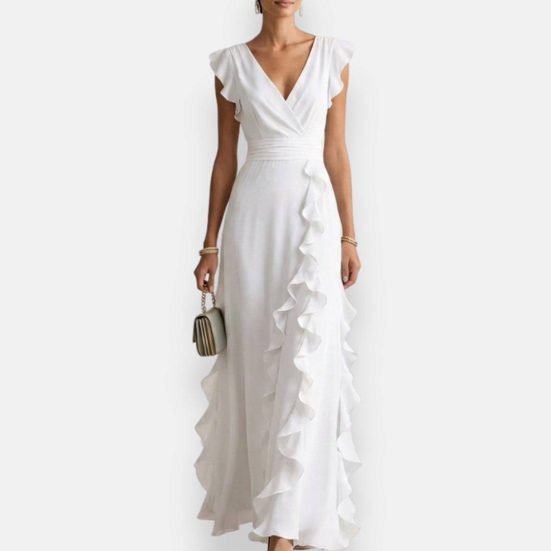 Prune | Vestido de ceremonia con volantes