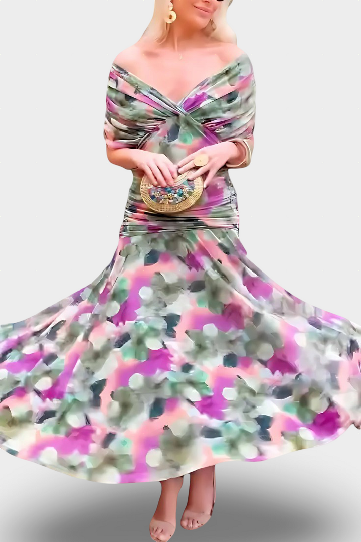 Florendra | Vestido largo floral elegante