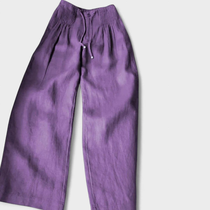 Ángeles™ | Pantalón amplio de algodón y lino