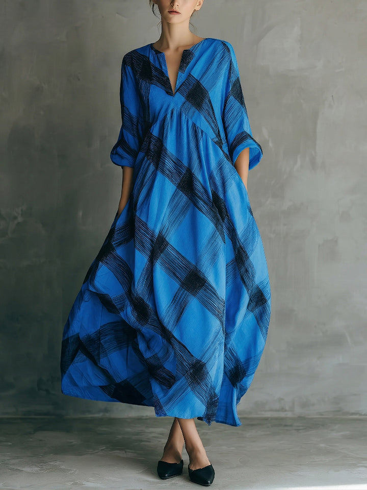 Luciana | Vestido holgado con Estampado Artístico