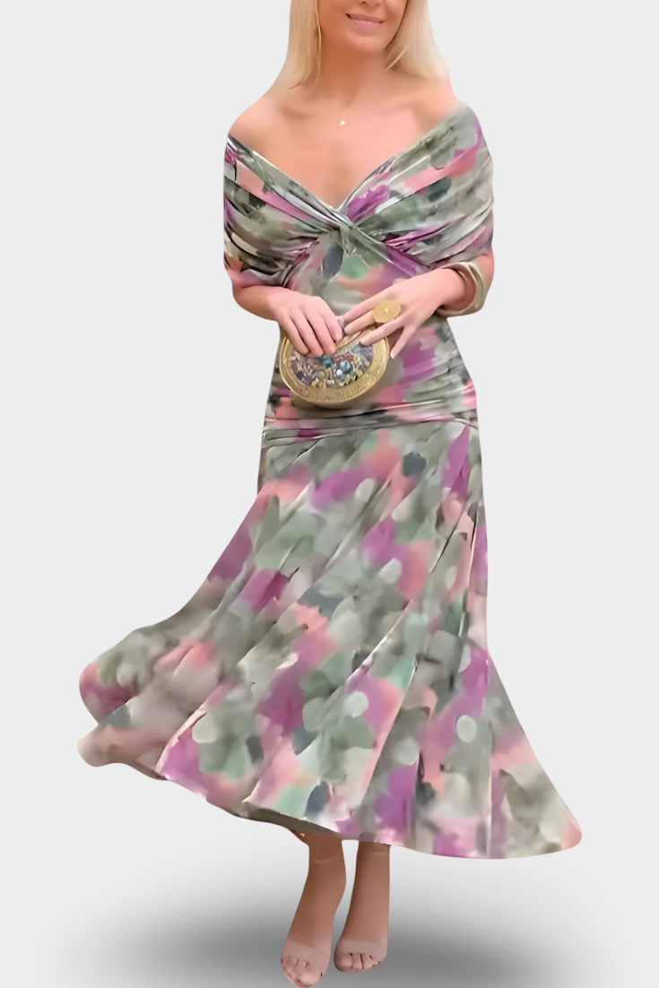 Florendra | Vestido largo floral elegante