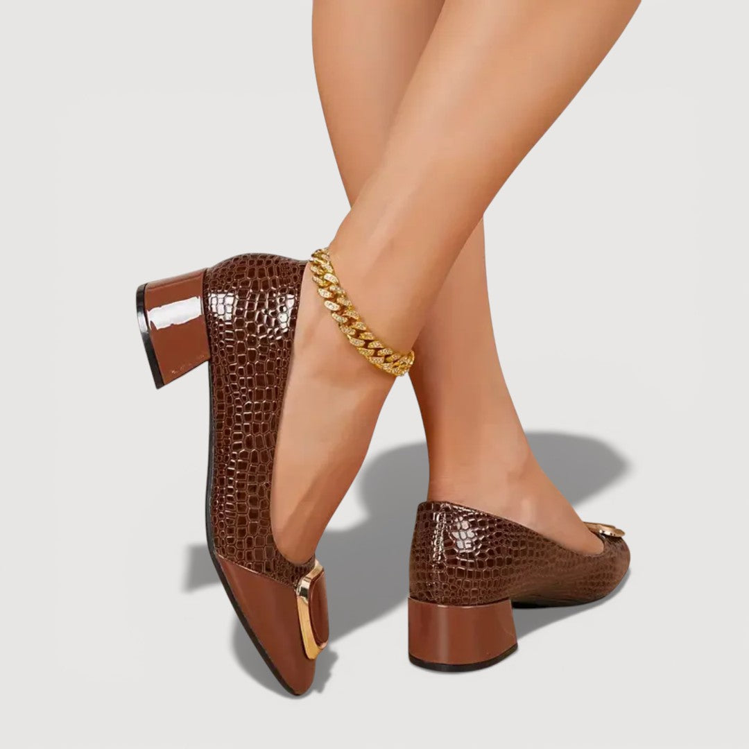 Livana – Tacones Bloque Croco