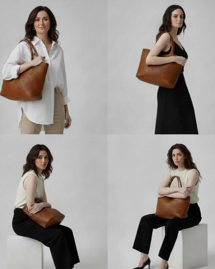 Patrimonio | Bolso tote de cuero hecho a mano Lana