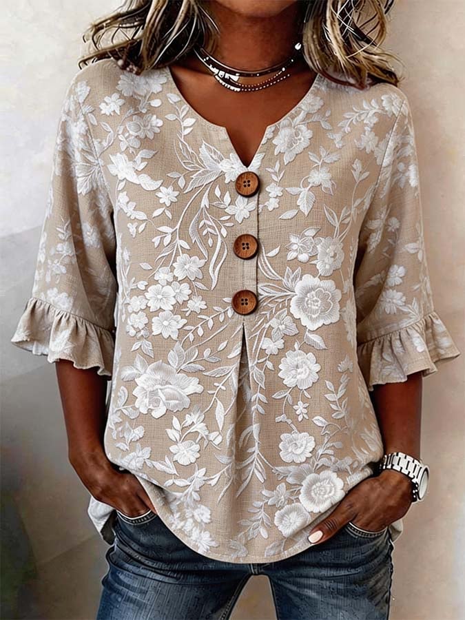 Ana | Blusa Floral Elegante