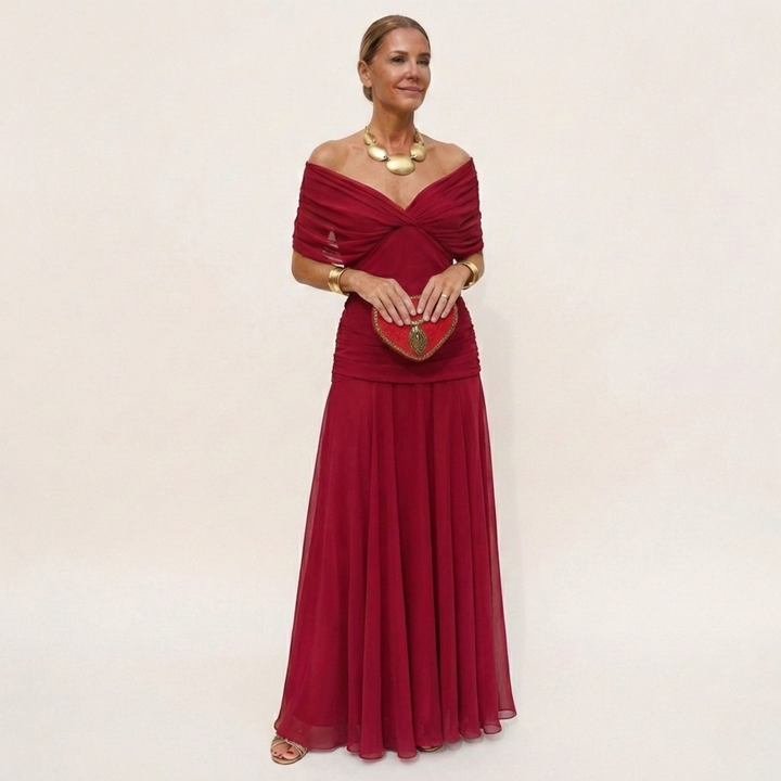 Alondra™ | Vestido Largo Floral con Escote en V