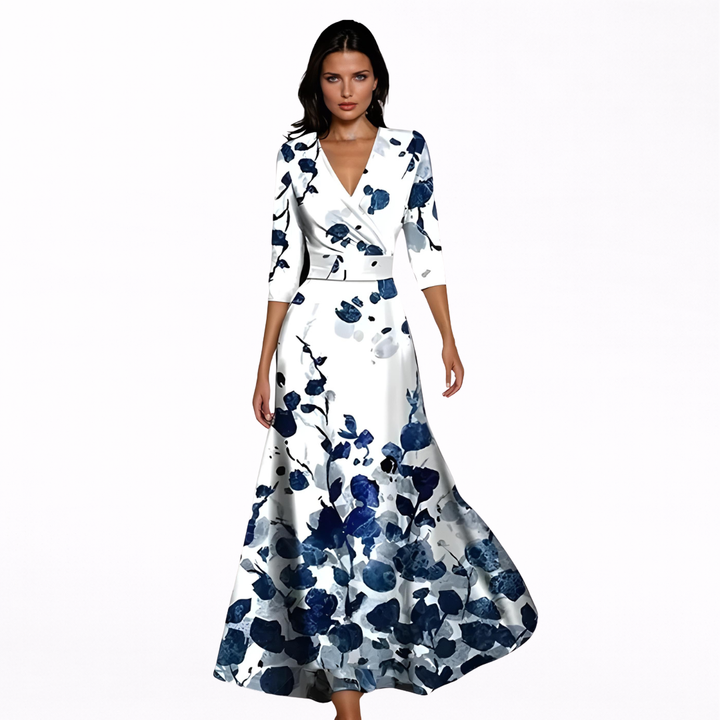 Emilia | Vestido largo con estampado floral