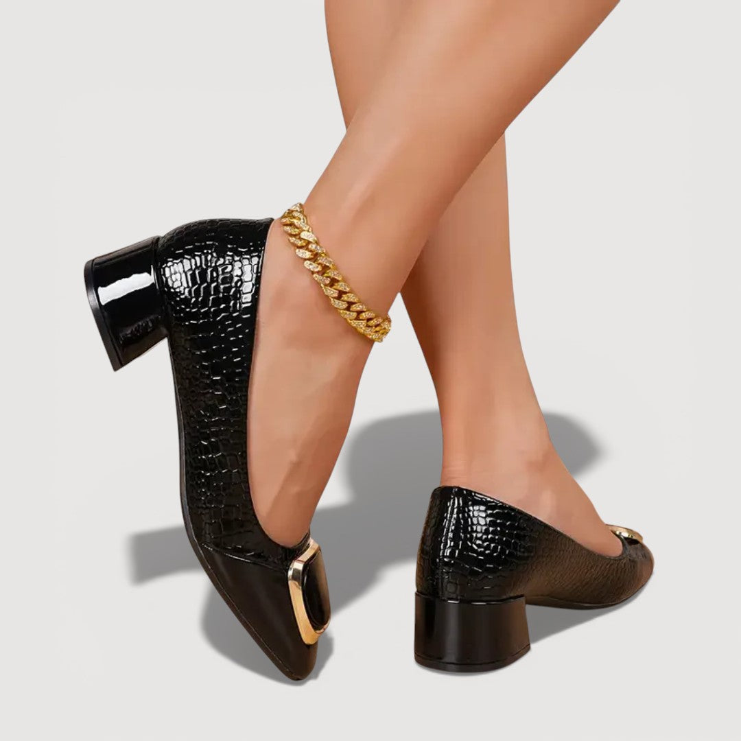 Livana – Tacones Bloque Croco