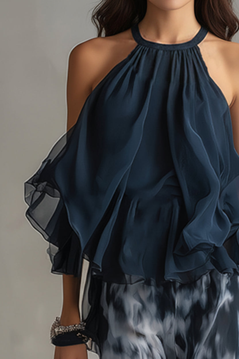 Maria | Conjunto elegante de gasa estampado