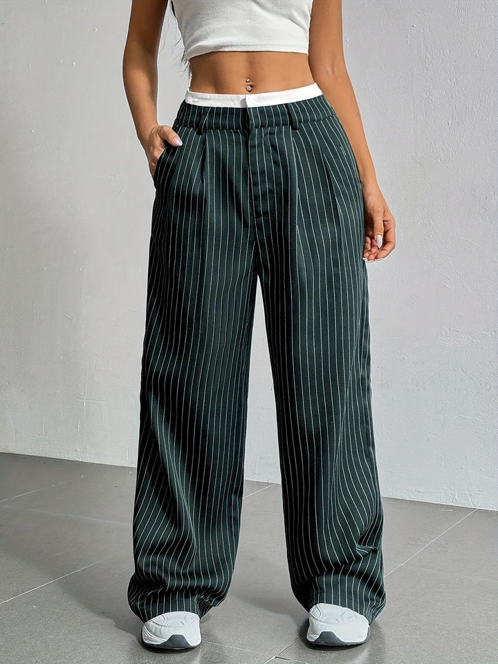 Talia™ | Pantalones de Cintura Alta y Pierna Ancha