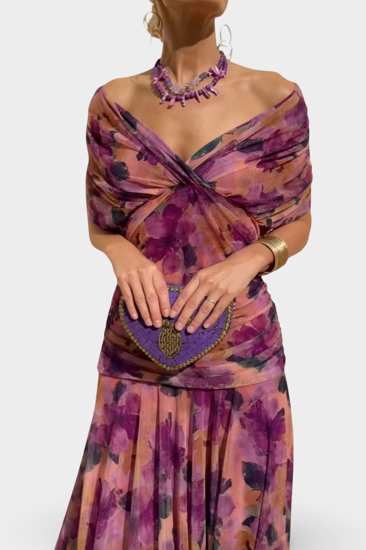 Florendra | Vestido largo floral elegante