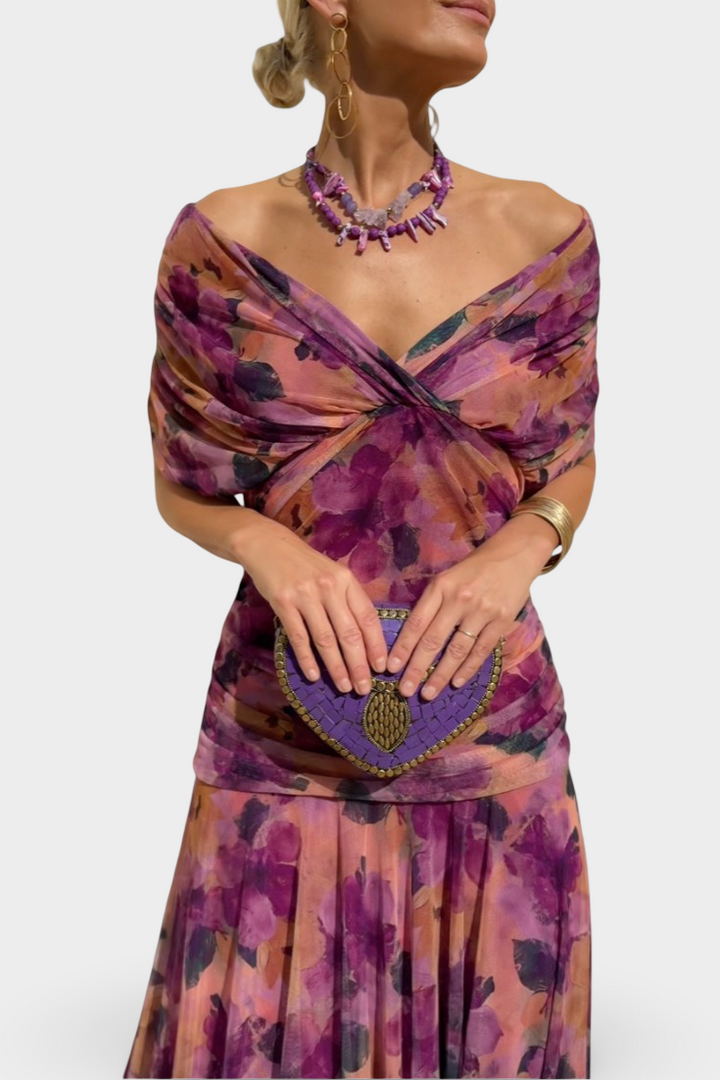Florendra | Vestido largo floral elegante