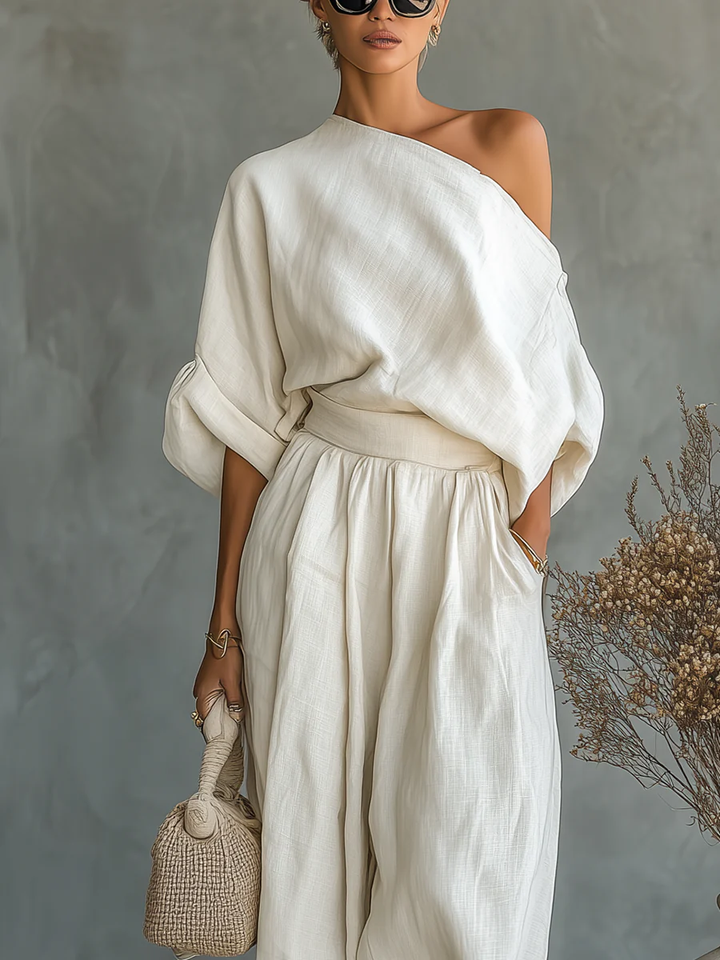 Eleonora | Elegante conjunto de dos piezas con un solo tirante