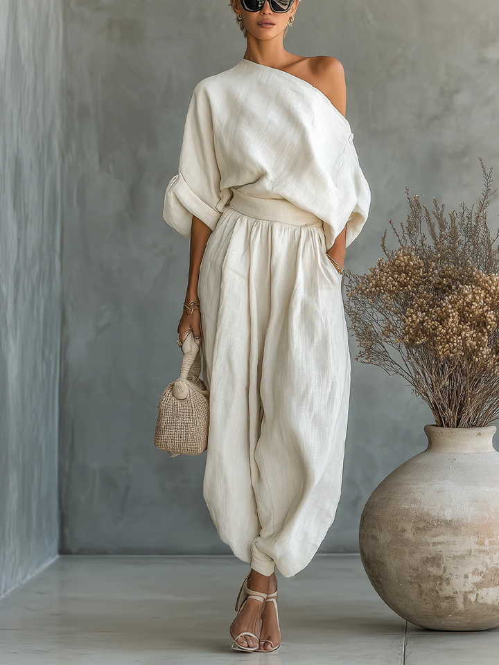 Eleonora | Elegante conjunto de dos piezas con un solo tirante