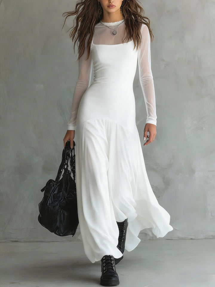 Lunaria™ | Vestido Largo de Tul Negro con Encanto Etéreo