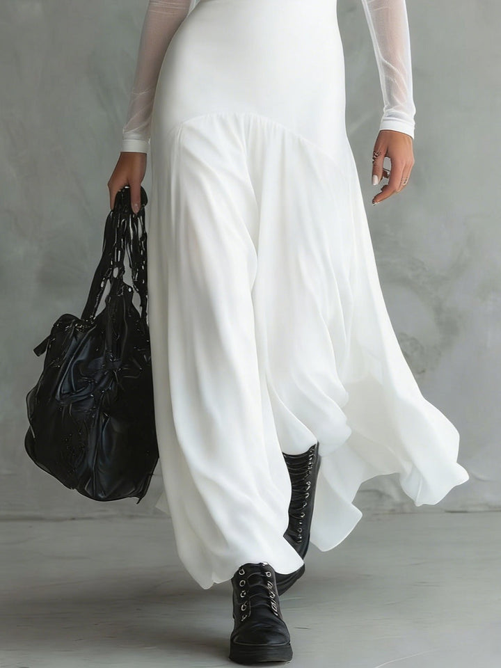 Lunaria™ | Vestido Largo de Tul Negro con Encanto Etéreo