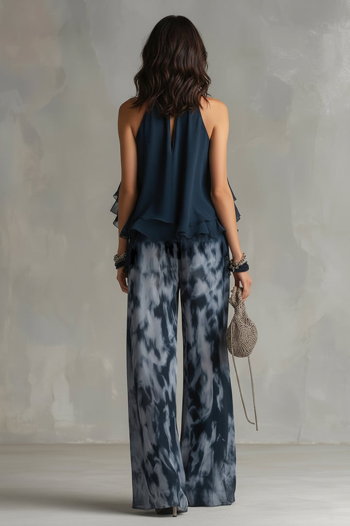 Maria | Conjunto elegante de gasa estampado