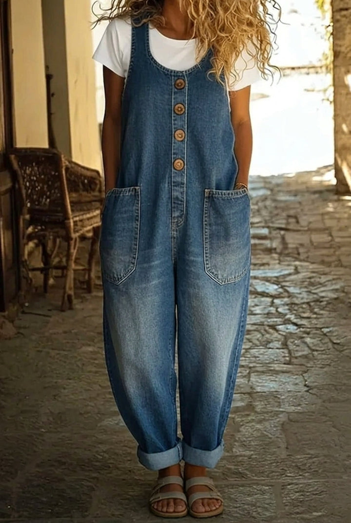 Saylor | Peto de denim con lavado vintage