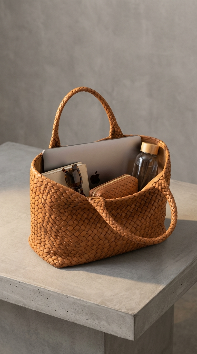 Patrimonio | Bolso tote de cuero hecho a mano Lana
