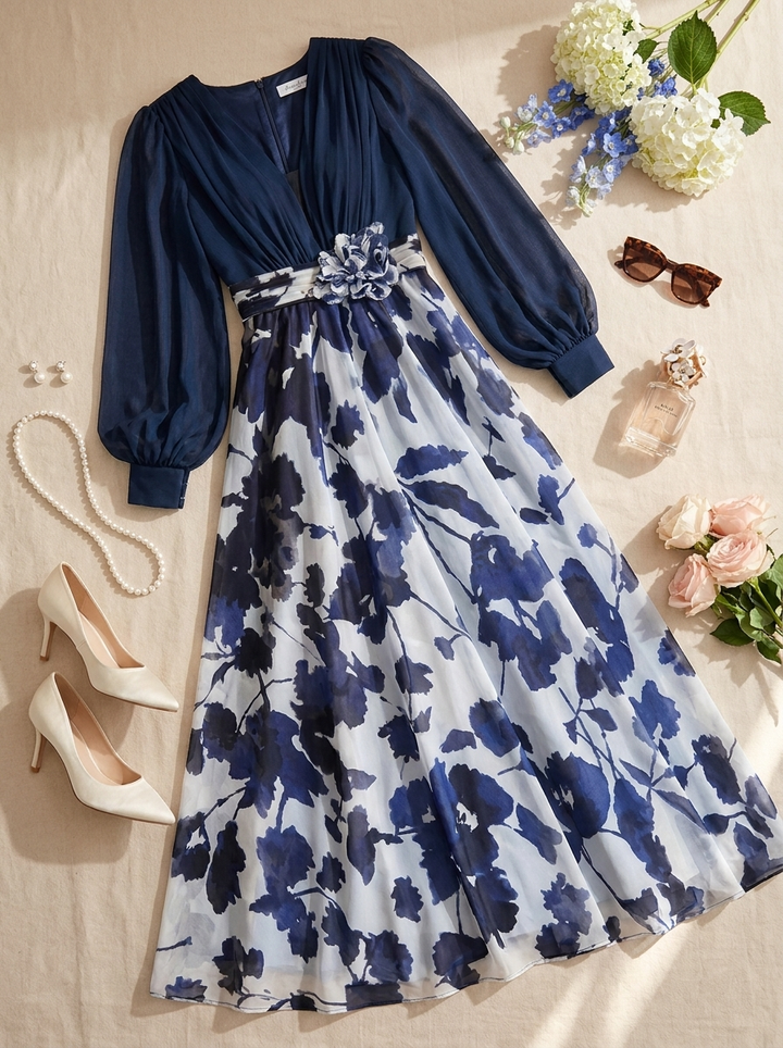 Valentina | Vestido largo floral elegante