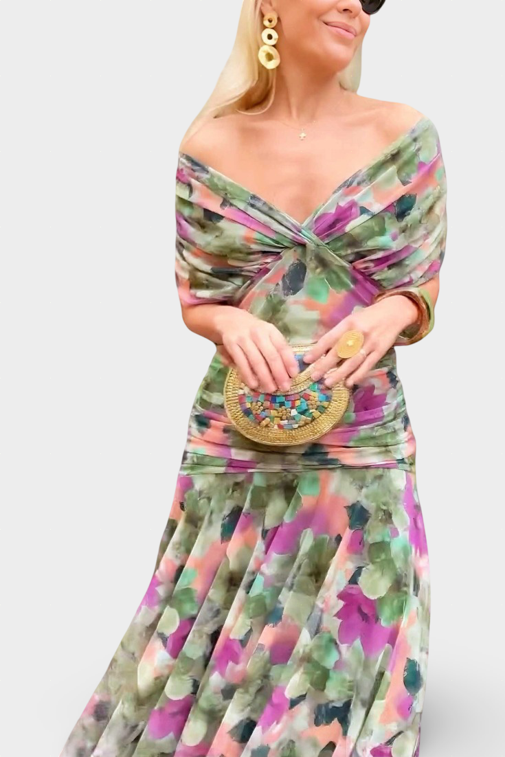 Florendra | Vestido largo floral elegante