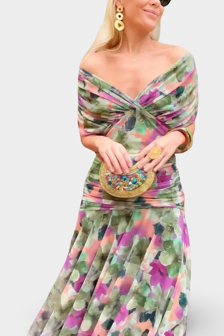 Florendra | Vestido largo floral elegante