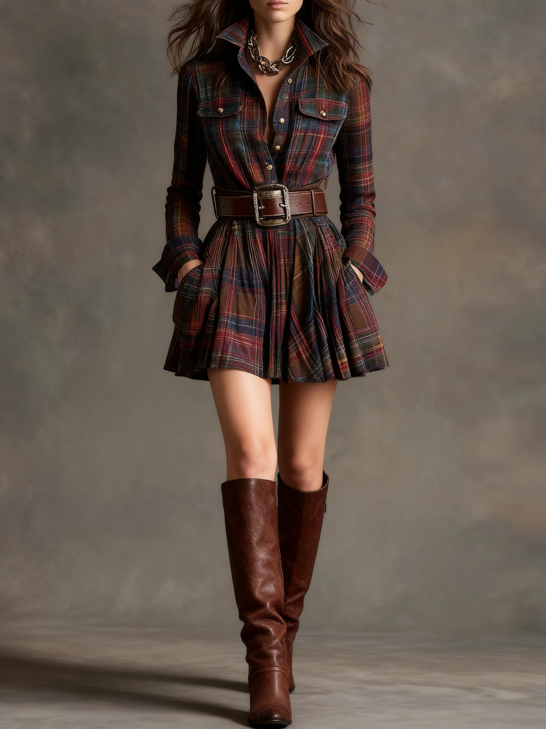 Ruby | Vestido Camisa de Estilo Vintage