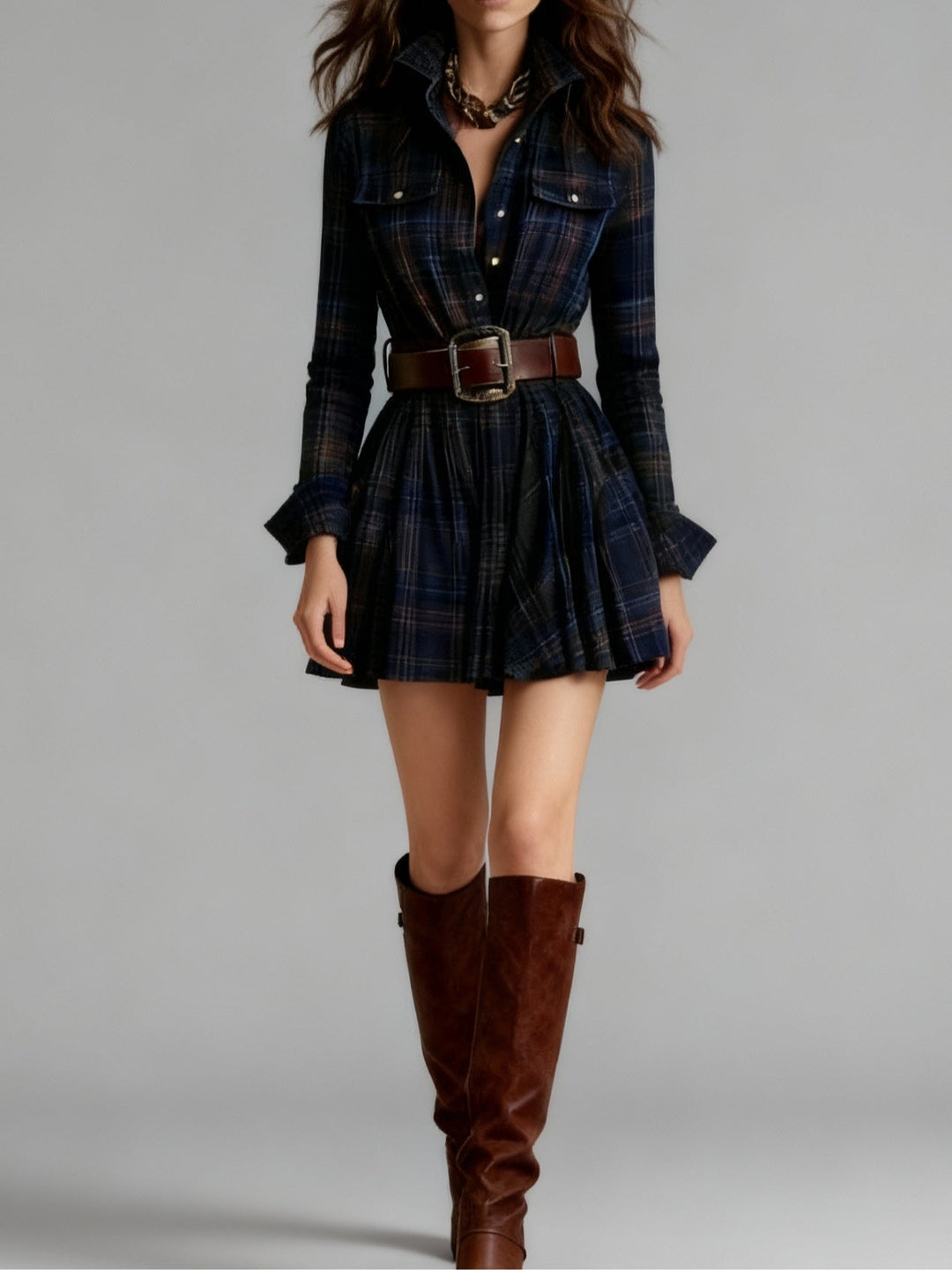 Ruby | Vestido Camisa de Estilo Vintage