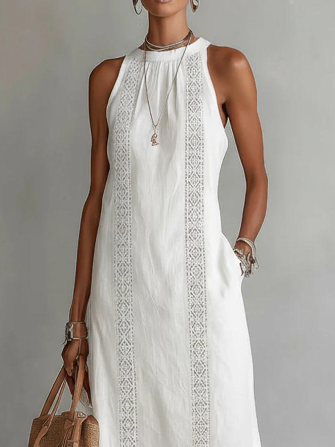 Jimena | Vestito Midi Elegante con Colletto