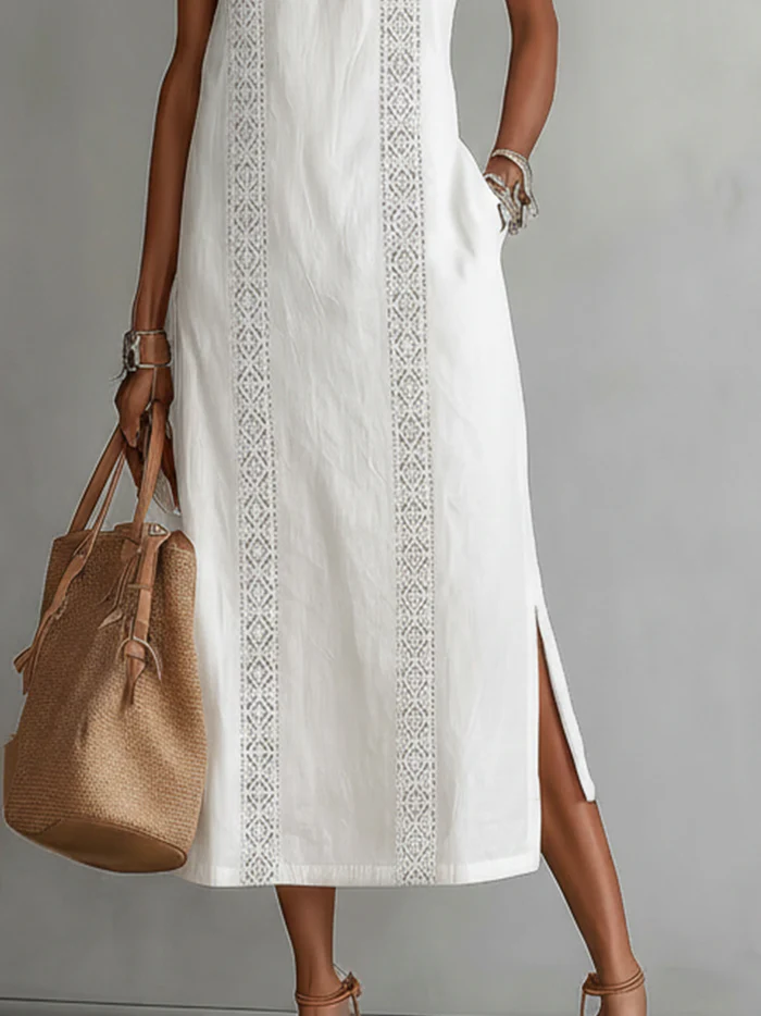 Jimena | Vestito Midi Elegante con Colletto