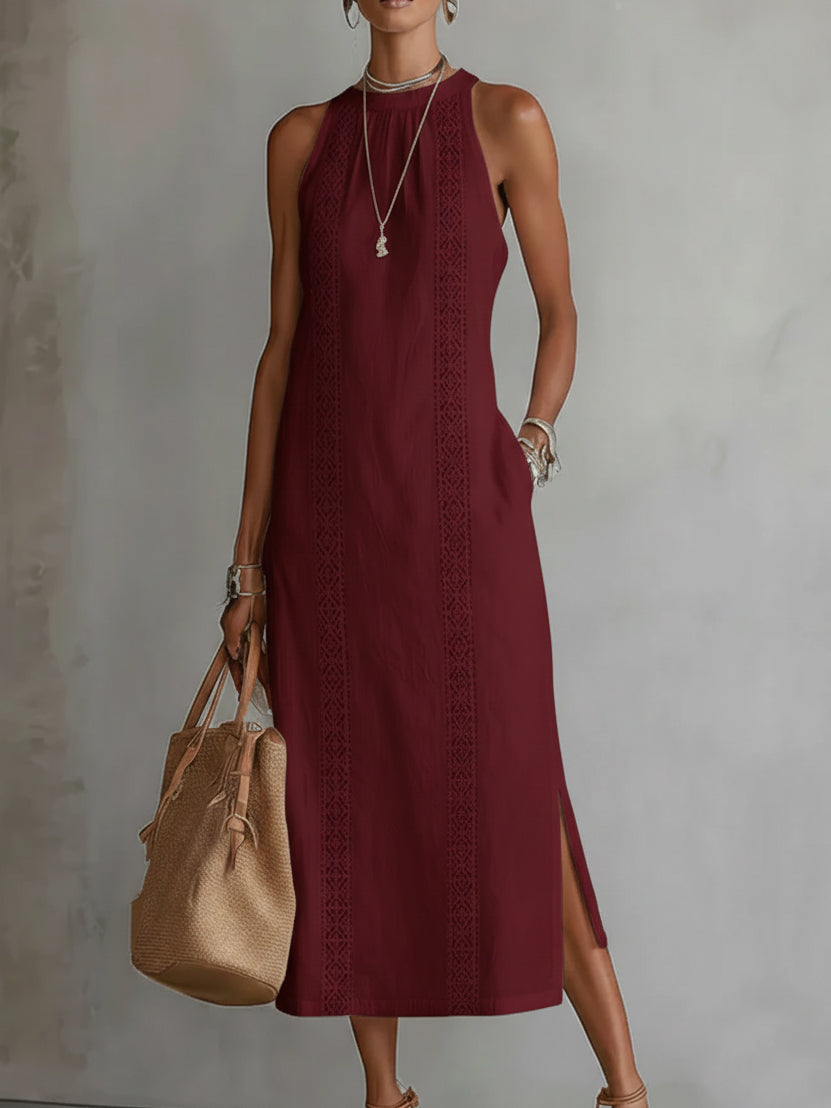 Jimena | Vestito Midi Elegante con Colletto
