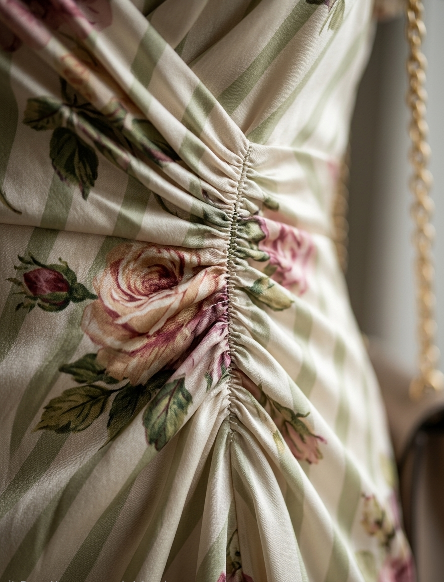 Alba | Vestido midi satén floral