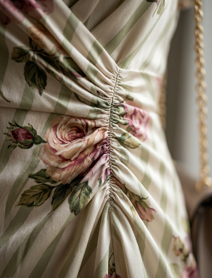 Alba | Vestido midi satén floral