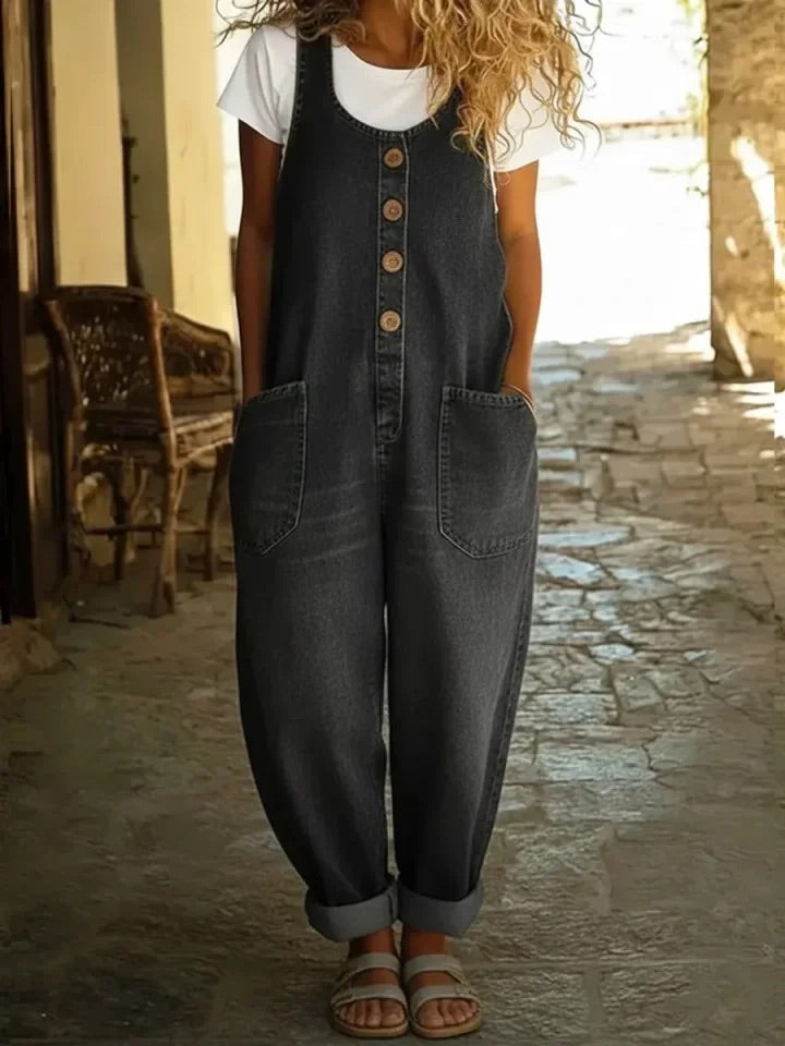Saylor | Peto de denim con lavado vintage