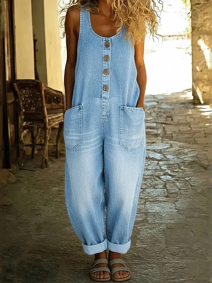 Saylor | Peto de denim con lavado vintage