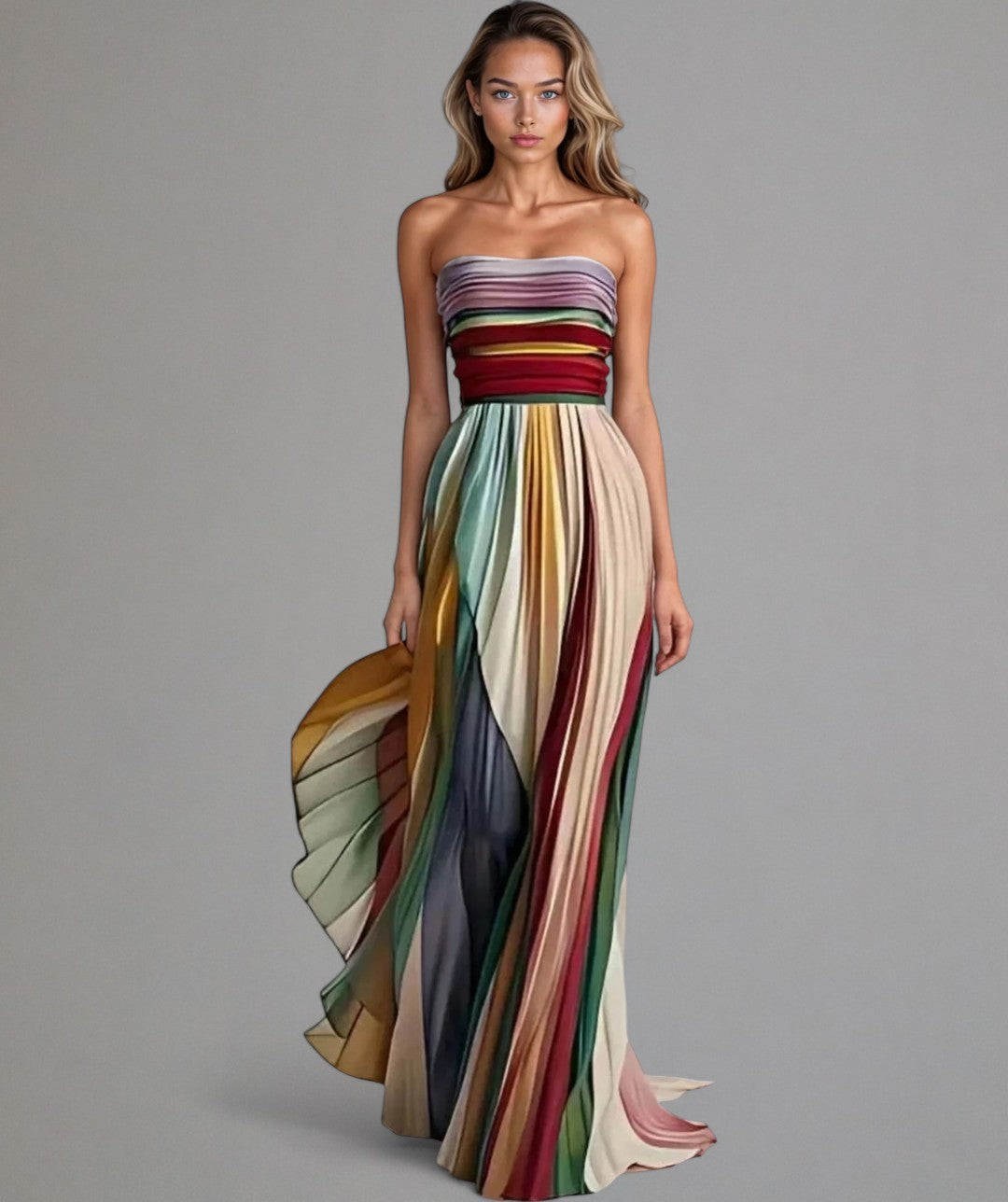 Talma | Vestido sin tirantes elegante